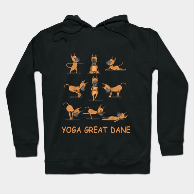 Great Dane Yoga | Funny Items| Great Dane Lover Hoodie by CathyStore